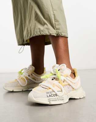 Lacoste - L003 Active Runway - Baskets à semelle chunky - Blanc cassé multicolore