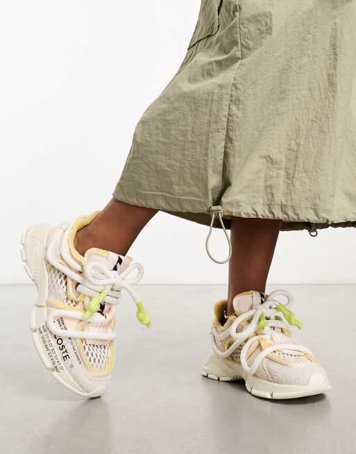 Lacoste - L003 Active Runway - Baskets à semelle chunky - Blanc cassé multicolore, 2 de 4