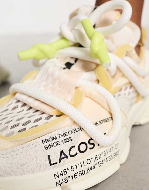 Lacoste - L003 Active Runway - Baskets à semelle chunky - Blanc cassé multicolore, 4 de 4