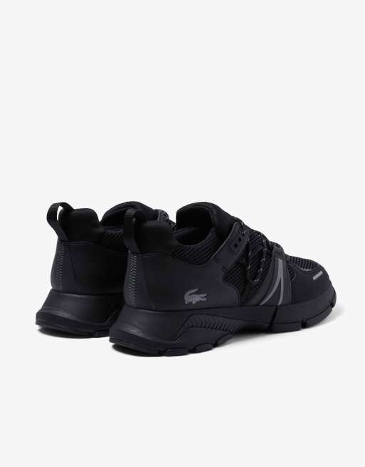 Lacoste l003 trainers in black, 3 of 4