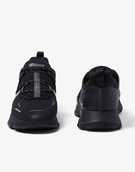 Lacoste l003 trainers in black, 4 of 4
