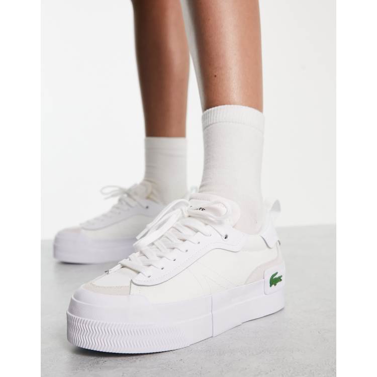 erfaring Følge efter tusind Lacoste L004 platform sneakers in white | ASOS