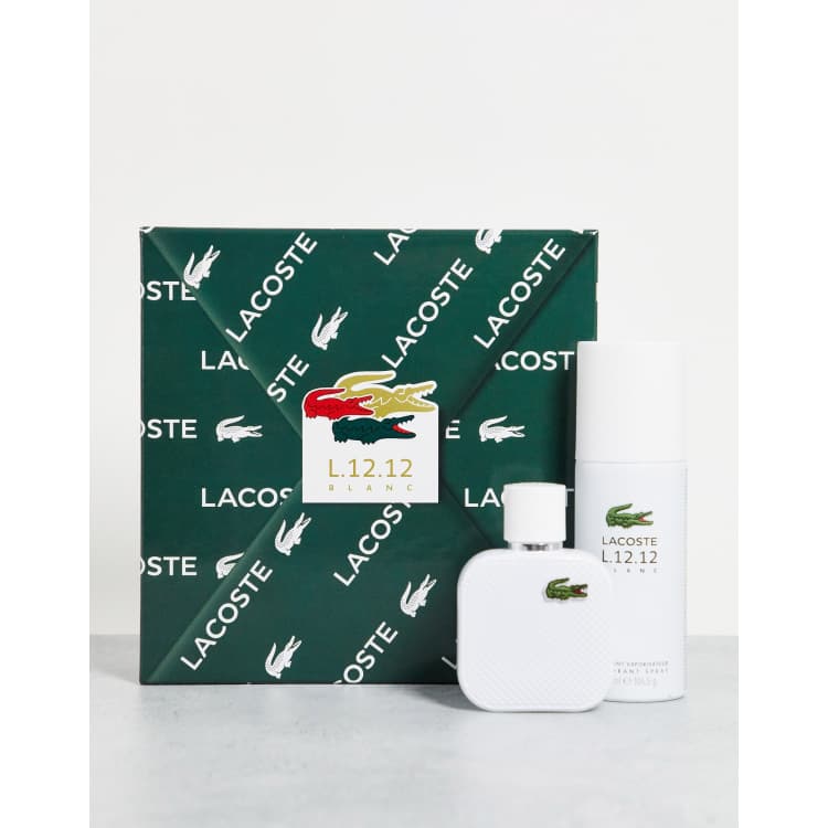 Lacoste white shop aftershave gift set