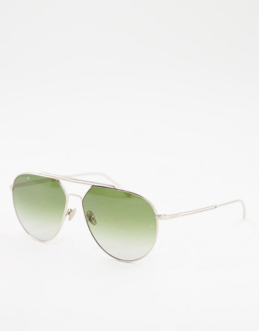 Lacoste Round Lens Sunglasses In Green