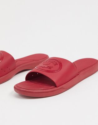 red lacoste sliders