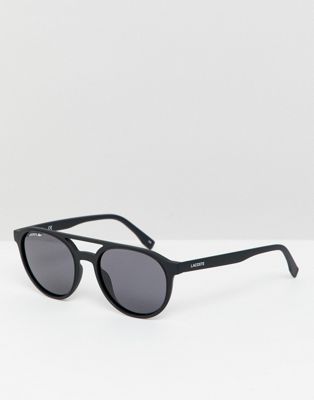 Lacoste l881S Runda solglasögon med dubbel näsbrygga-Svart