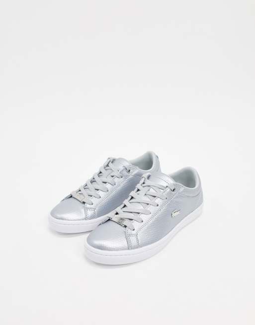 Lacoste silver on sale shoes