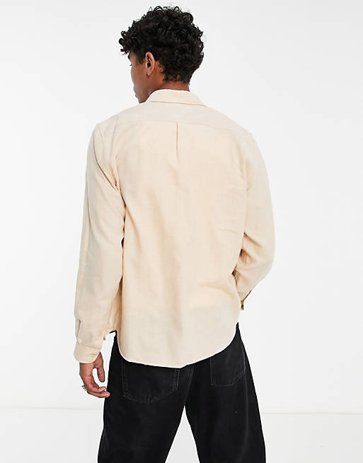 Lacoste – Langärmliges Shirt in Beige mit Print | ASOS