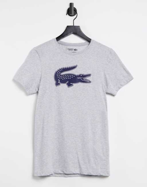 Lacoste grey on sale crocodile logo