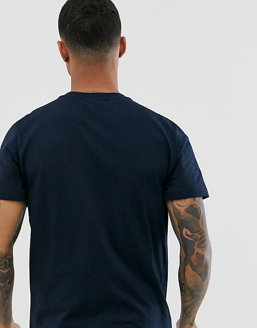 Lacoste large chest logo t-shirt in navy | ASOS