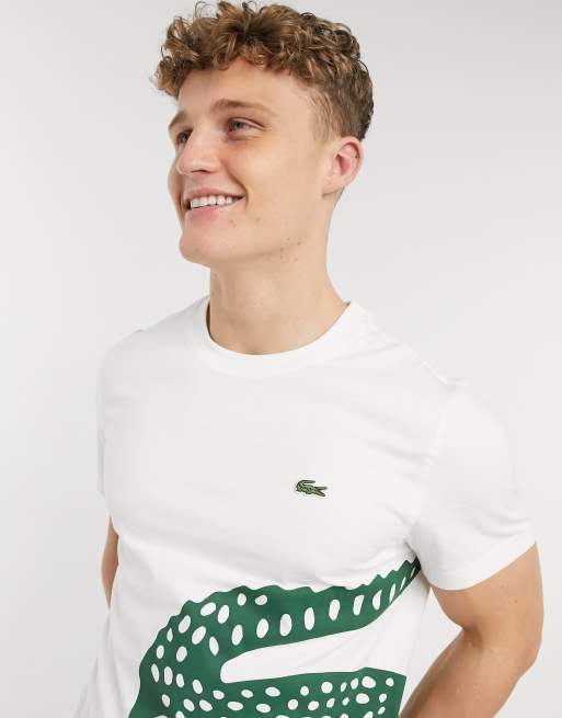 Tee shirt outlet lacoste homme blanc