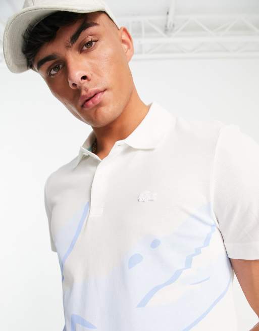 Lacoste white croc clearance polo