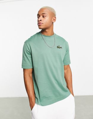 Lacoste large logo loose fit t-shirt in green