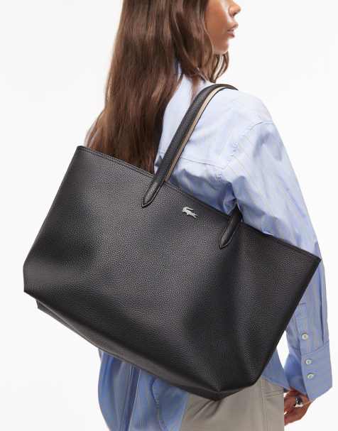 Lacoste large shopper bag in black - view 1