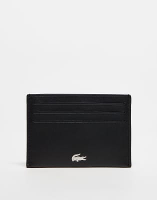 Lacoste leather cardholder in black φωτογραφία