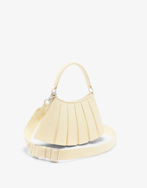 Lacoste - Lenglen - Borsa piccola gialla in pelle con logo, 2 di 4