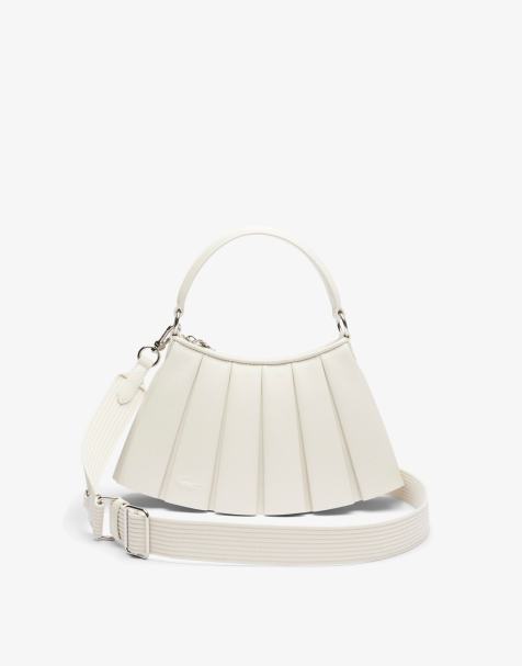 Lacoste Lenglen leather logo bag in white - view 1
