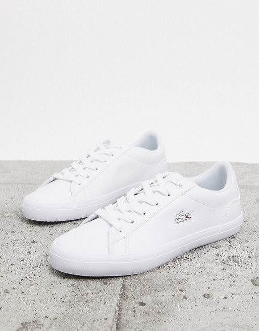 Lacoste Lerond 118 sneakers in triple white | ASOS