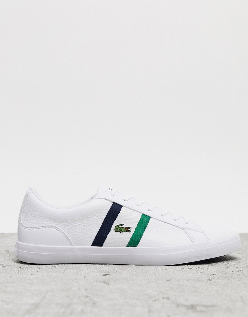 Lacoste - lerond 119 - Sneakers a righe blu navy e bianche-Bianco