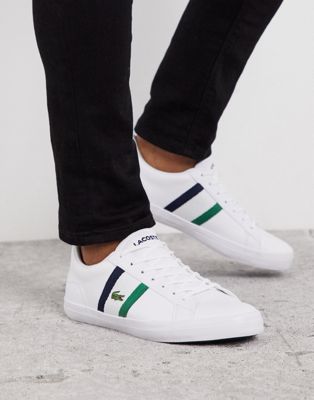 lacoste navy lerond trainers