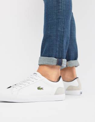 lacoste lerond white leather