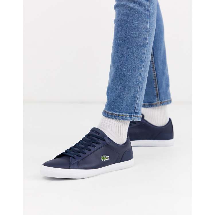 Lacoste lerond Baskets en cuir Bleu marine