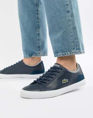 lacoste lerond trainers navy
