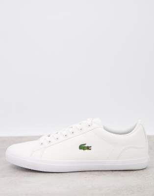 lacoste lerond sneakers in white canvas