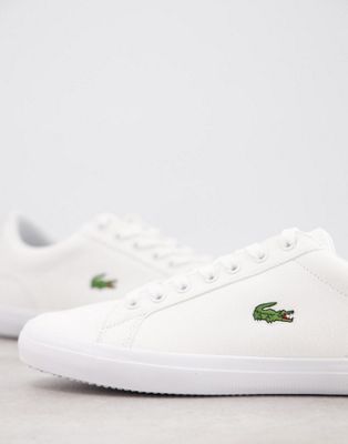 Lacoste lerond Bl2 sneakers in white 