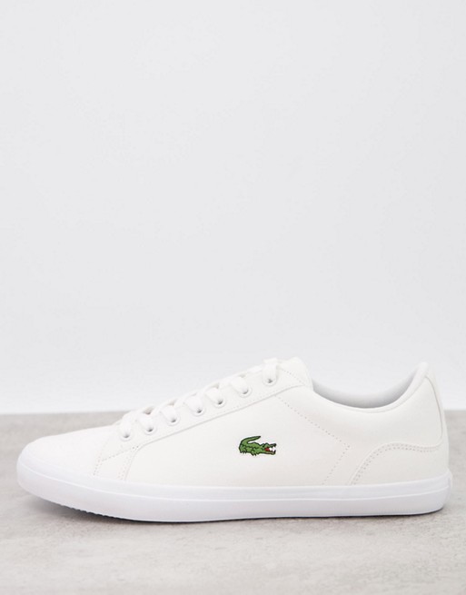 Lacoste lerond Bl2 trainers in white canvas