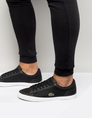 lacoste lerond canvas trainers