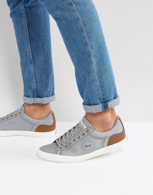 lacoste grey lerond trainers