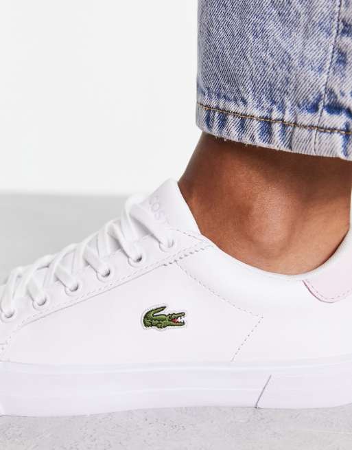 Basket lacoste lerond blanche et rose hot sale