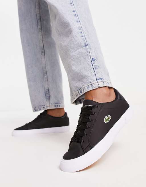 Lacoste - Lerond Plus - Sorte/hvide flatform-sneakers
