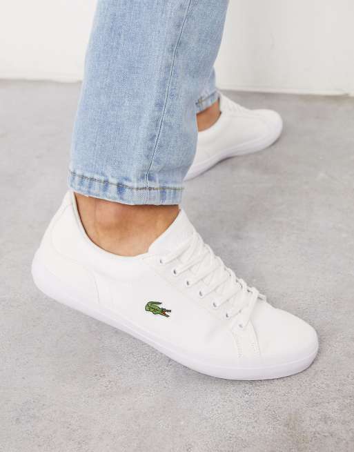 Lacoste white on sale canvas shoes