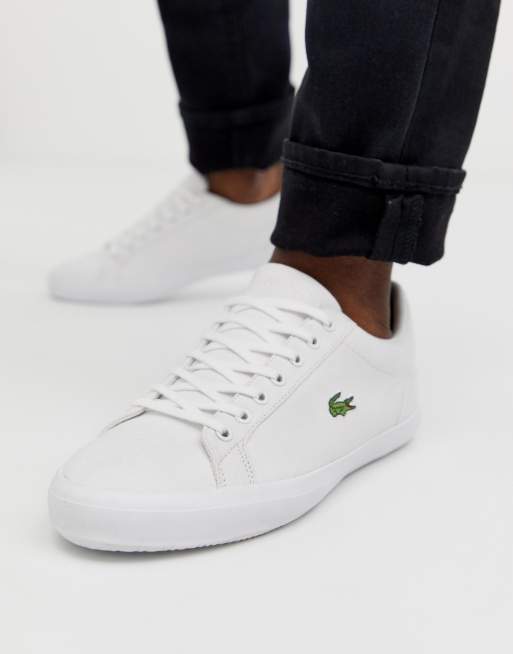 Lacoste Lerond Sneakers van wit canvas