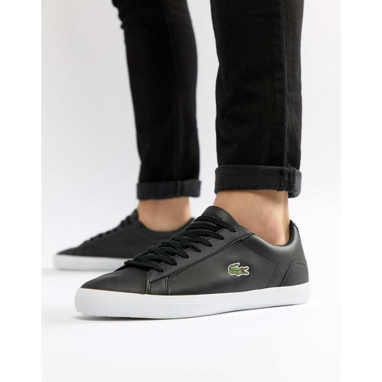 Lacoste lerond trainers black online