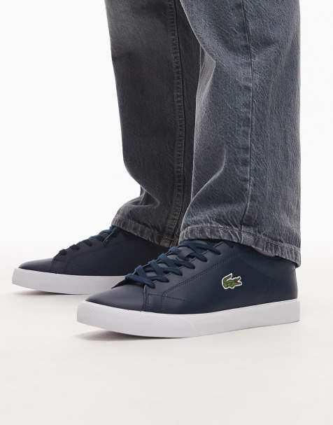 Lacoste lerond trainers in blue - view 1