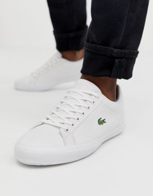 lacoste challenge trainers in triple white leather