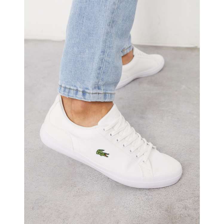 Lacoste lerond canvas clearance trainers