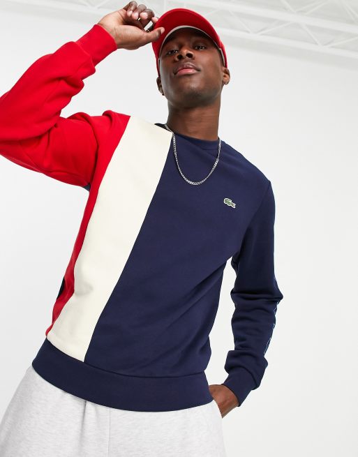 Lacoste colour deals block sweatshirt