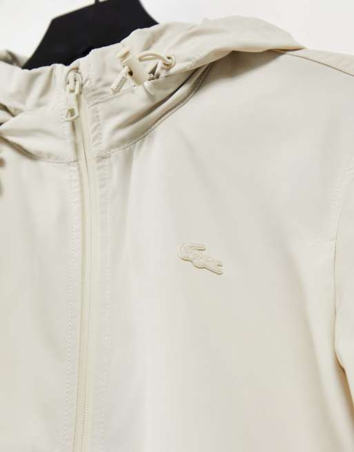 Lacoste lightweight hooded discount jacket