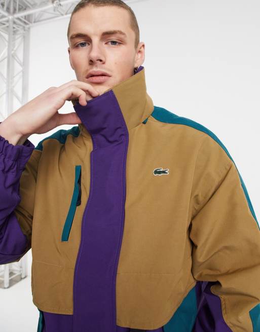 Lacoste live 90s style color block parka ASOS