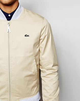 lacoste twill bomber jacket