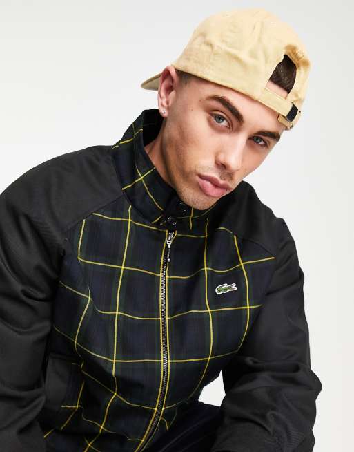 Lacoste live checked on sale reversible harrington jacket