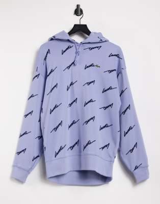 Lacoste live hooded outlet cloud print fleece