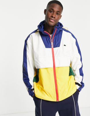 Lacoste Live Jacket In Cream & Navy ModeSens