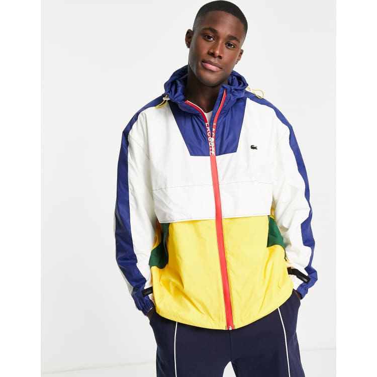 Yellow lacoste store jacket