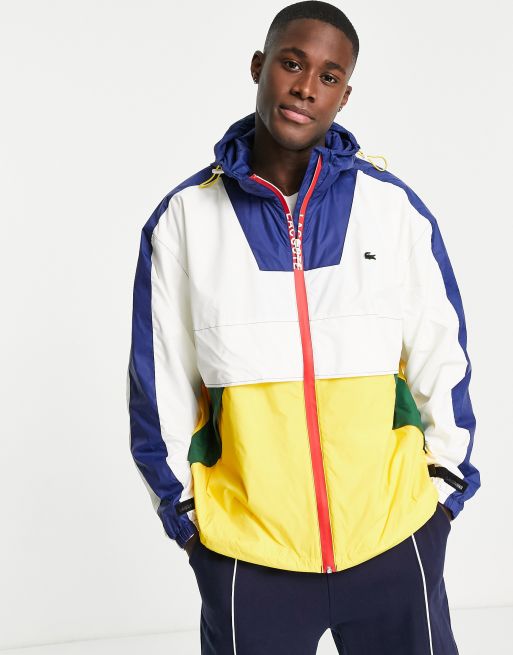 Lacoste Live jacket in cream & navy