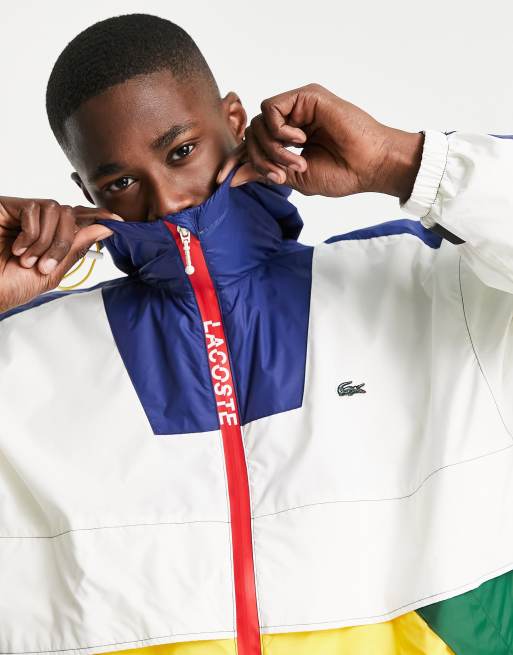 Lacoste Live jacket in cream navy